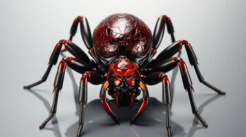 AI generated Nice Spider backgroun on white background photo