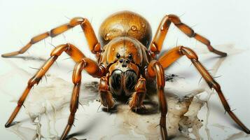 AI generated Nice Spider backgroun on white background photo