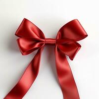 AI generated cute ribbon isolated clear background photo