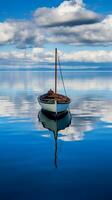 AI generated Minimalist photo a ship on sea