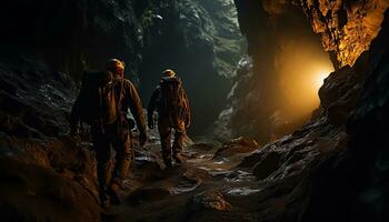 AI generated Unveiling Mysteries in the Depths of Caving photo