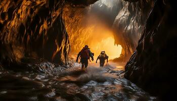 AI generated Unveiling Mysteries in the Depths of Caving photo