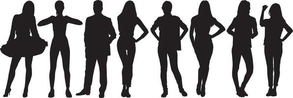 People silhouettes 38 vector