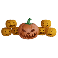 pumpor halloween ClipArt platt design ikon isolerat på transparent bakgrund, 3d framställa halloween begrepp png