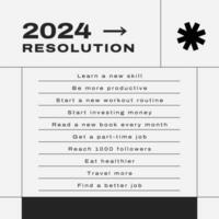 black minimalit resolution instagram post template