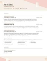 Elegant Peach Fuzz Theme ATS-Friendly Resume Template