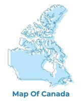 Canada simple outline map vector illustration