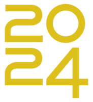 ny år 2024 design illustration, platt, enkel, minnesvärd och öga fångst, kan använda sig av för kalender design, hemsida, Nyheter, innehåll, infographic eller grafisk design element. formatera png