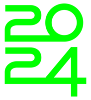 ny år 2024 design illustration, platt, enkel, minnesvärd och öga fångst, kan använda sig av för kalender design, hemsida, Nyheter, innehåll, infographic eller grafisk design element. formatera png