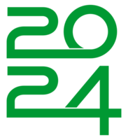 nuevo año 2024 diseño ilustración, departamento, simple, memorable y ojo atrapando, lata utilizar para calendario diseño, sitio web, noticias, contenido, infografía o gráfico diseño elemento. formato png