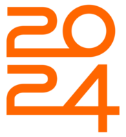 nuevo año 2024 diseño ilustración, departamento, simple, memorable y ojo atrapando, lata utilizar para calendario diseño, sitio web, noticias, contenido, infografía o gráfico diseño elemento. formato png