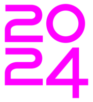 nuevo año 2024 diseño ilustración, departamento, simple, memorable y ojo atrapando, lata utilizar para calendario diseño, sitio web, noticias, contenido, infografía o gráfico diseño elemento. formato png