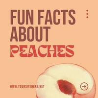 Peach Fun Facts Instagram Post Template
