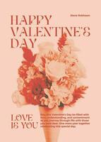 Peach Valentine's Day Greeting Cards Template