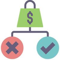 decision flat style icon vector