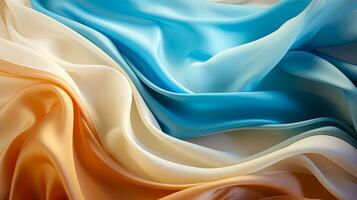 AI generated Warm rainbow abstraction with smooth shapes photo