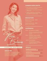 Peach Resume Template