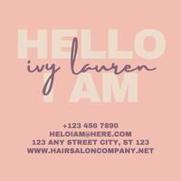 Peach Hair Salon Business Card template