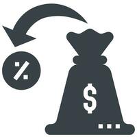 down glyph style icon vector