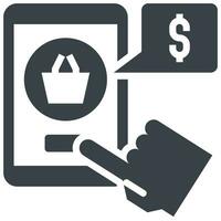 ecommerce glyph style icon vector