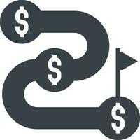 installment glyph style icon vector