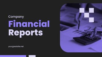 Creative Financial Report Presentation Template
