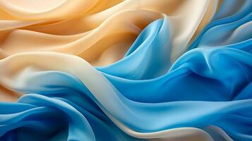 AI generated Warm rainbow abstraction with smooth shapes photo