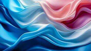 AI generated Warm rainbow abstraction with smooth shapes photo