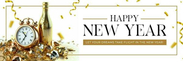 New Year Greetings for Twitter Header template