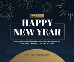 New Year Greetings for Facebook Post template