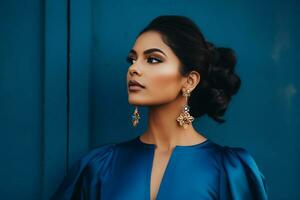 AI generated Trendsetting Royalty Woman's Elegant and Modern Outfit photo