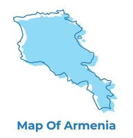 Armenia sencillo contorno mapa vector ilustración