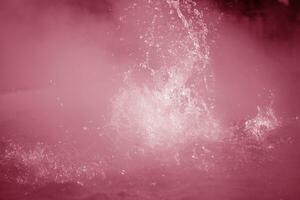 Hot spring water and bubble background viva magenta color background photo