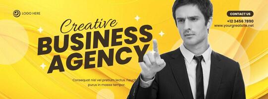 Yellow Creative Business Facebook Cover template