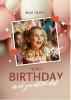 Simple Birthday Greeting Card template