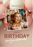 Simple Birthday Greeting Card template