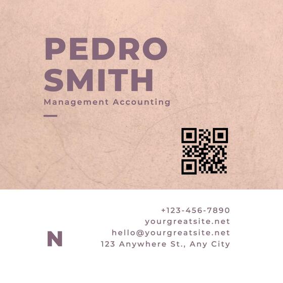 Peach Minimalist Business Card Square