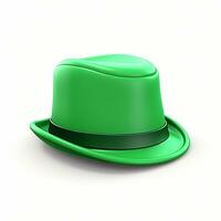 AI generated 3d render cartoon hat of saint patricks day isolated generative AI photo