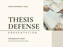 Minimalist Thesis Defense Presentation template