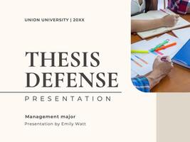 Minimalist Thesis Defense Presentation template