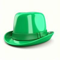 AI generated 3d render cartoon hat of saint patricks day isolated generative AI photo