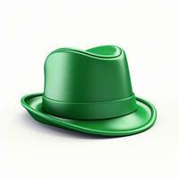 AI generated 3d render cartoon hat of saint patricks day isolated generative AI photo