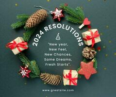 Modern New Year Resolution Facebook Post template