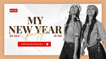 Cream and White Simple New Year Plans Youtube Thumbnail template