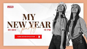 Cream and White Simple New Year Plans Youtube Thumbnail template