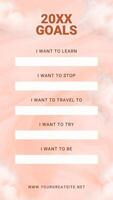 Minimalist New Year Goals Instagram Story template