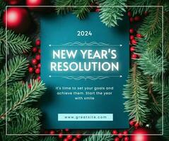 Modern New Year Resolution Facebook Post template