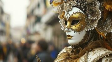 AI generated Venice carnival glamours design photo