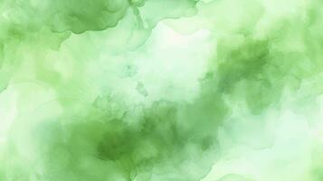 AI generated Abstract Green Watercolor Texture for a Vibrant Background. photo