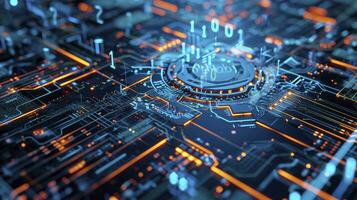 AI generated Digital cybersecurity and network protection. photo
